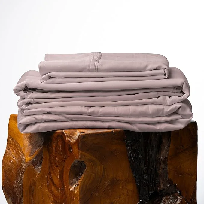 Reliable Olive Crate Tencel Lyocell Eucalyptus Queen Size Sheet Set - Cooling Tencel Sheets for Hot Sleepers with 18 Inch Deep Pocket Fit - Dusk 4-Piece Set Safe