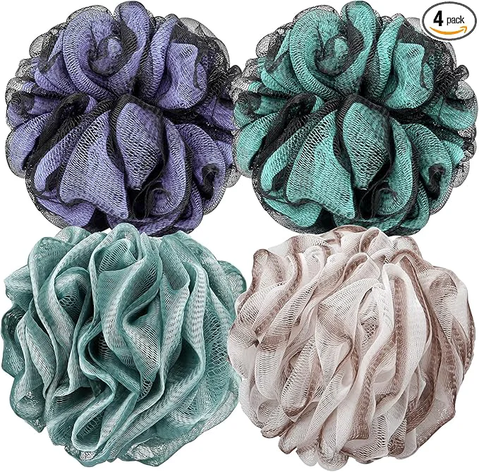 Certified DadyMart Bath Shower Loofah Sponge 60g Bath Mesh Pouf Shower Ball Body Scrubber Crafted