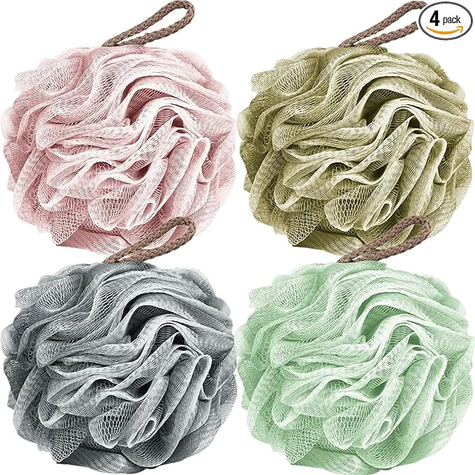 Natural Fu Store Loofah Sponge Shower Loofahs 50g Bath Sponges Mesh Balls 4 Colors Outstanding