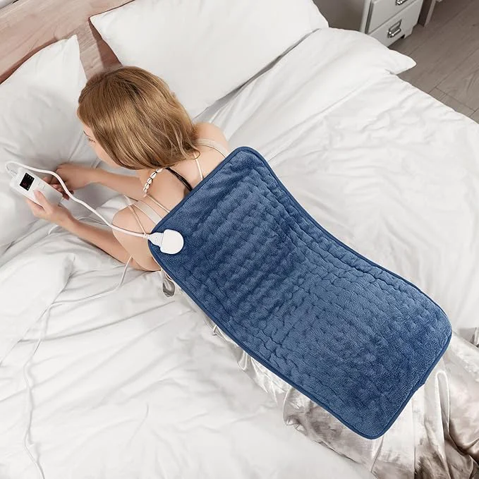 Recyclable Long Heating Pad for Legs and Back Pain Relief 6 Heat Settings Auto Shut-Off Green