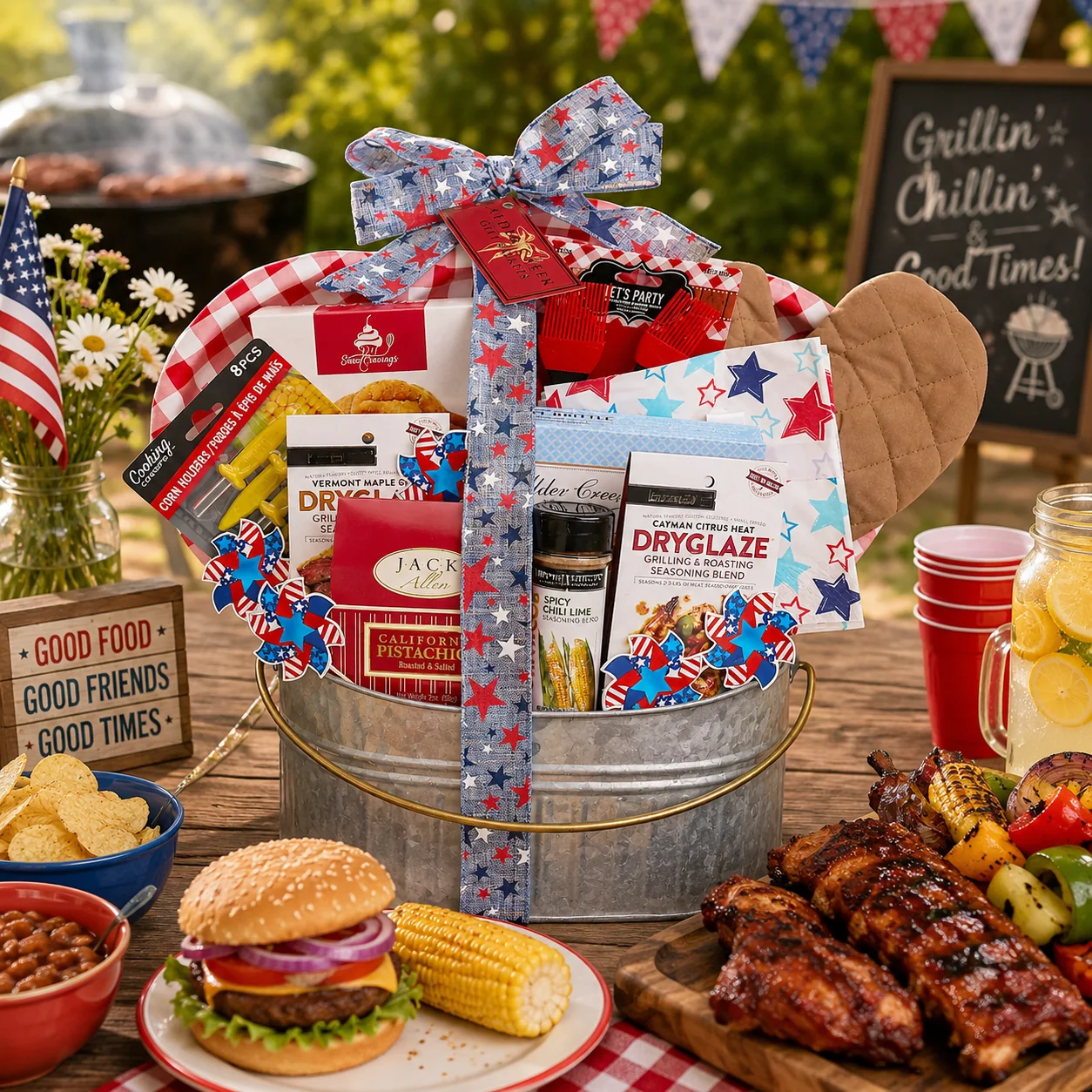 Effective Grillin and Chillin BBQ Gift Basket for Summer Quality
