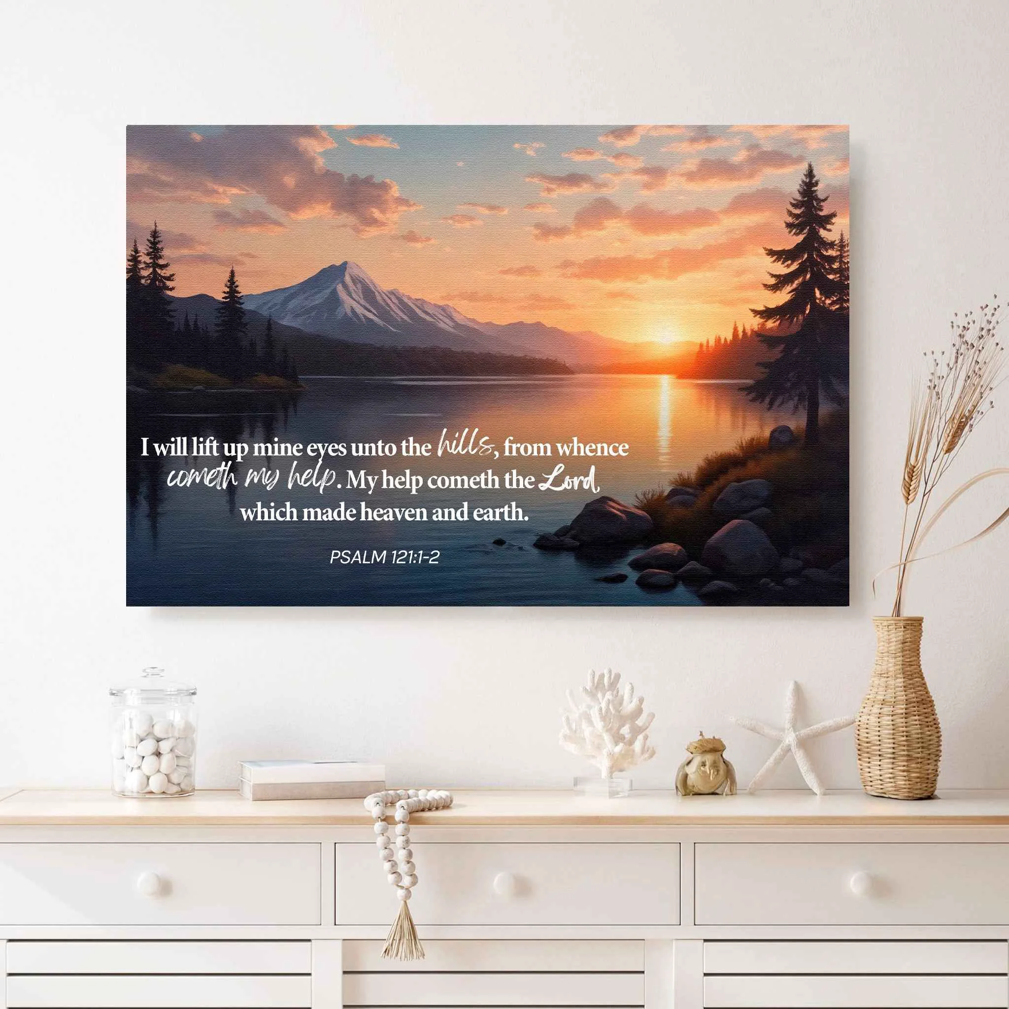 Efficient Psalm 121 1-2 - A Song Of Ascents Faith Wall Sign Trendy