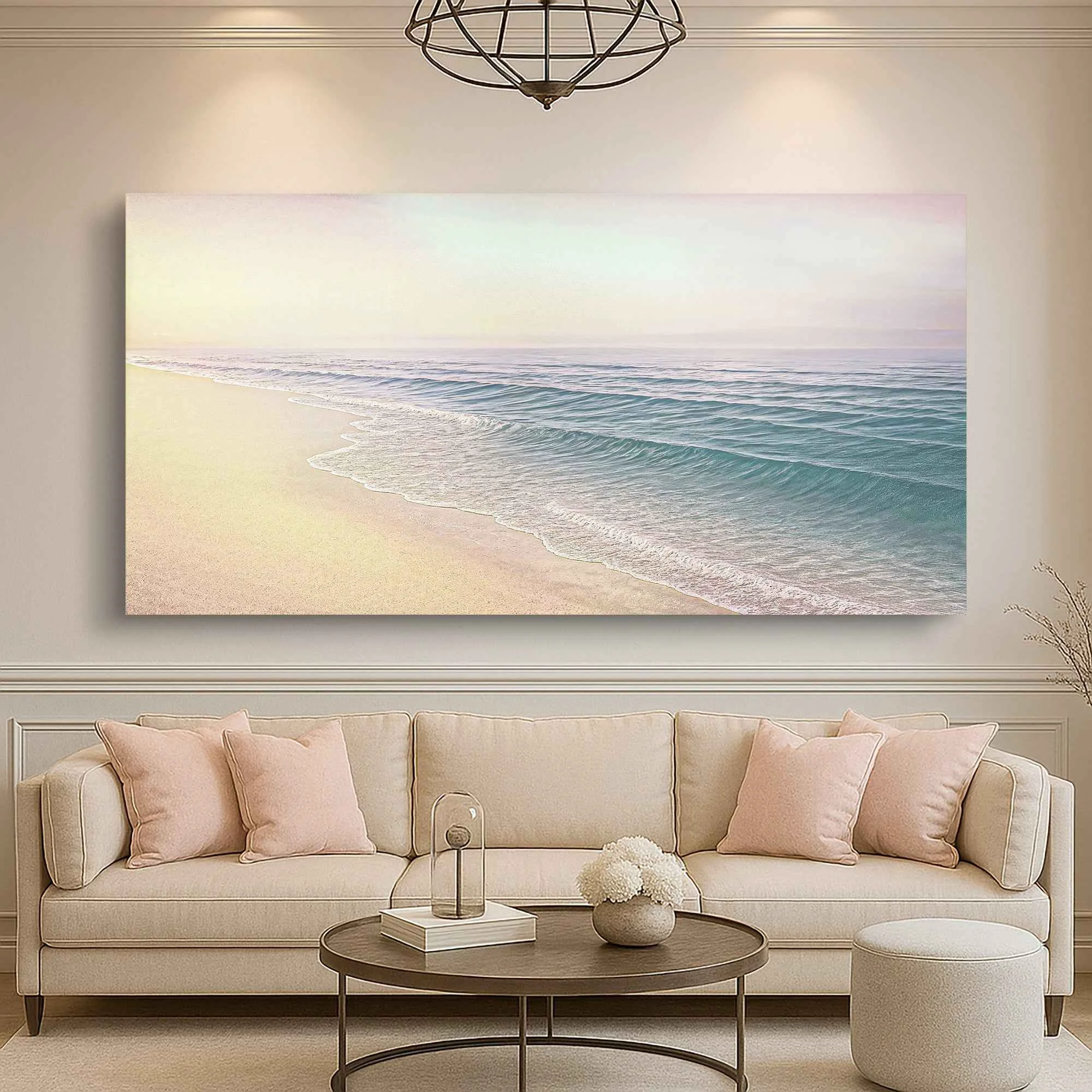 Premium Beachside Bliss Coastal Wall Art Natural