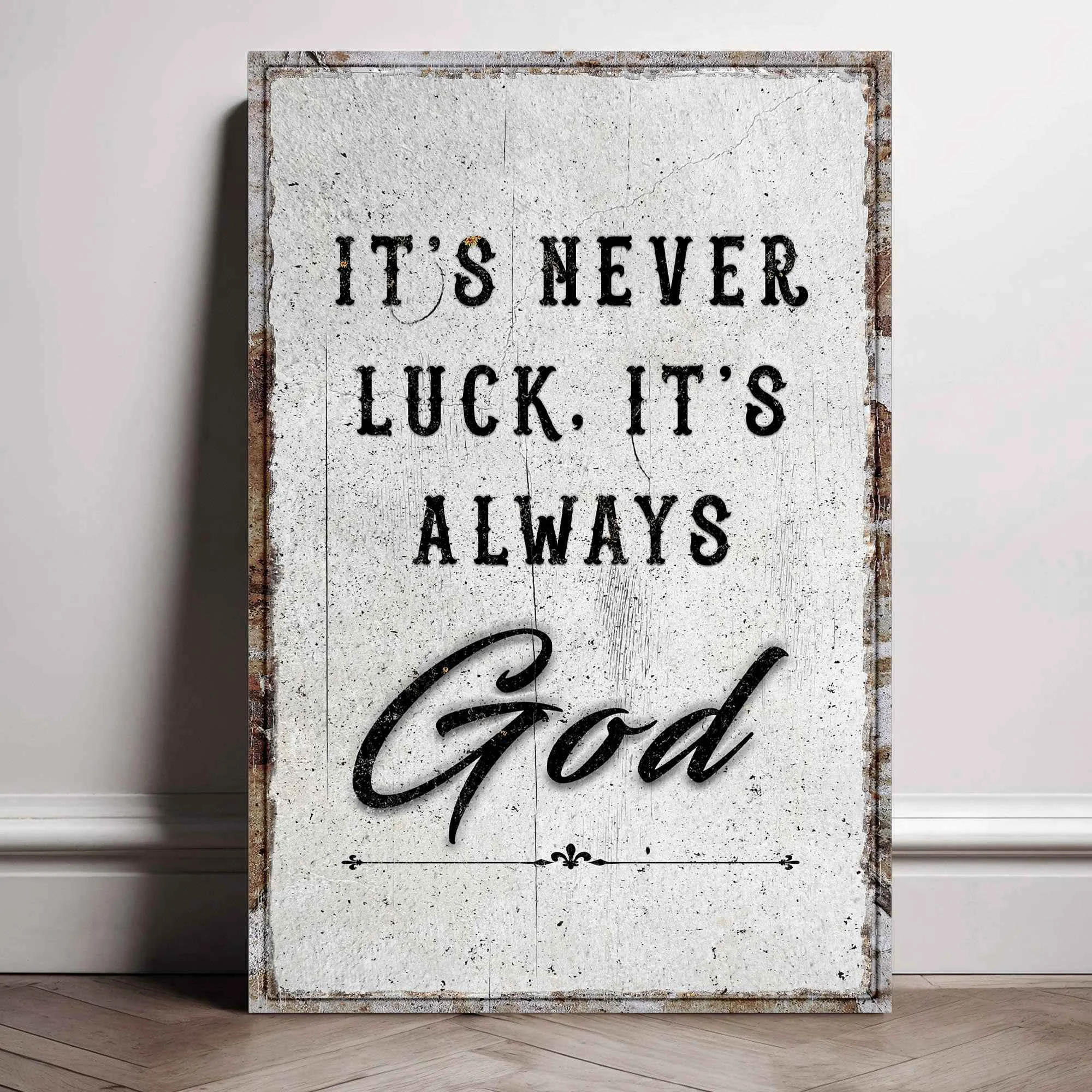 Unique It 39 s Luck It 39 s God Faith Wall Art Healthy