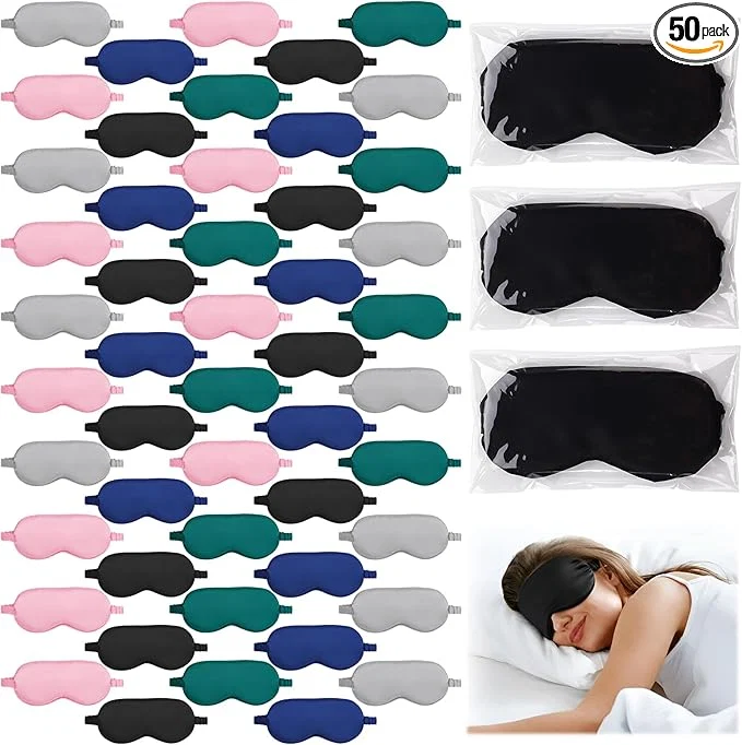 Easy-to-Use Cutecrop 50 Pcs Silk Sleep Mask Blackout Innovative