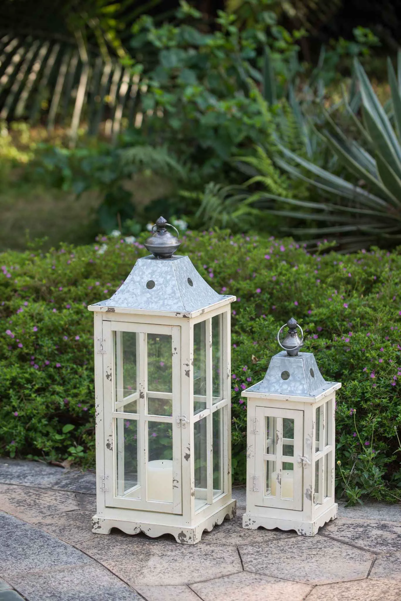 Trusted Wooden Candle Lantern Decorative Hurricane Lantern Holder Decor For Indoor Outdoor Home Garden - Ivory Dependable