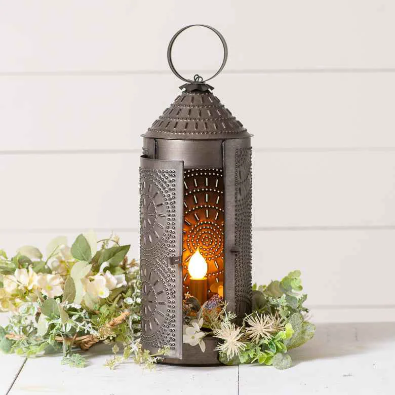 Exclusive 18-Inch Chimney Lantern in Kettle Black High-End