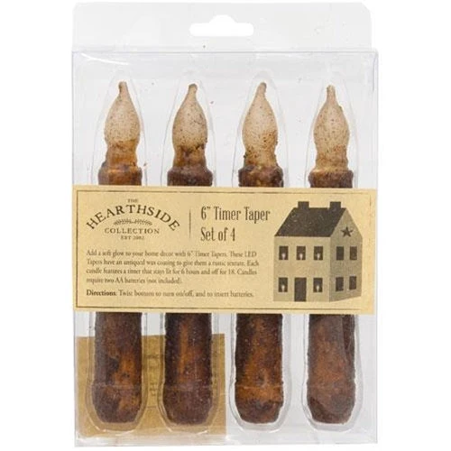 Original Design Package of 4 Burnt Mustard Timer Tapers Advanced