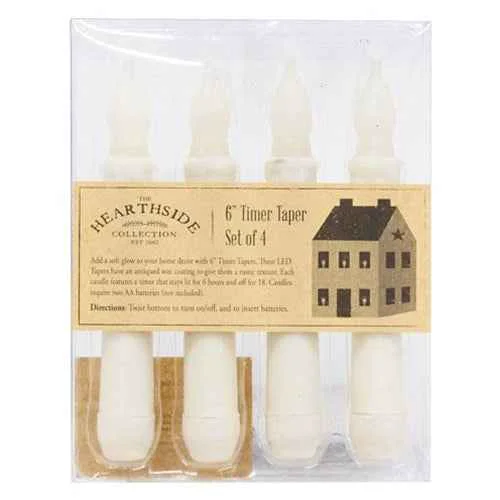 Trusted Set of 4 Ivory Timer Taper Candles World-Class