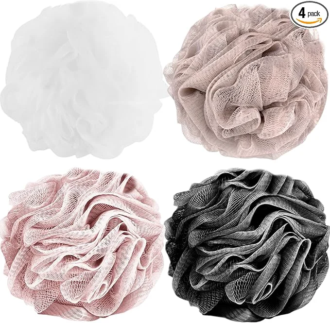Solid Fu Store Loofah Sponge Shower Loofahs 70g Bath Sponges Mesh Balls 4 Colors Body Versatile