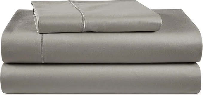 Selected LANE LINEN Egyptian Twin Bed Sheets Cotton Soft amp Comfy No Pill Fade Resistant Natural Cooling Mercerized Cotton Twin Size Sheets 15 quot Deep Pocket - Charcoal World-Class