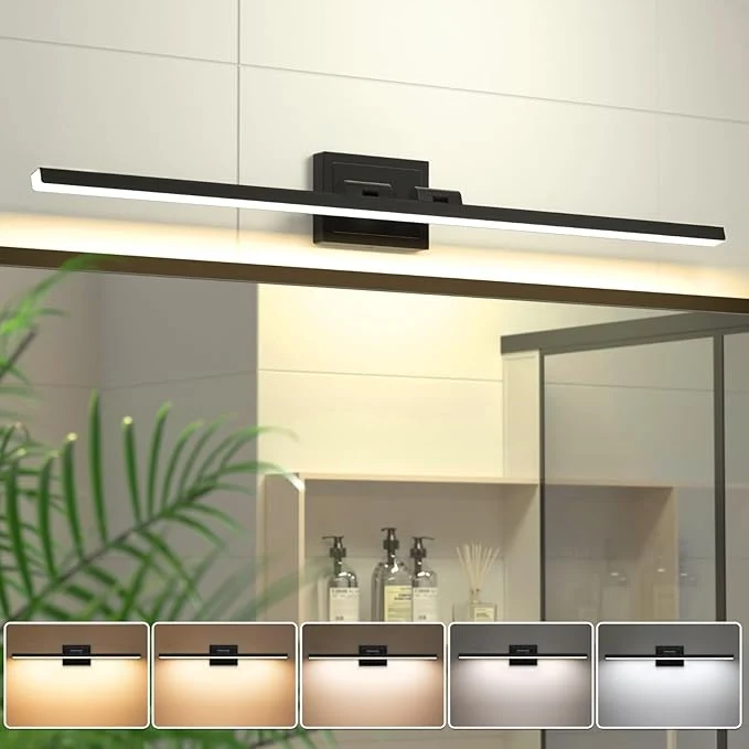 Functional VOLISUN Modern Bathroom Vanity Light 39.4 inch 24W Dimmable 5CCT Led Bathroom Crafted