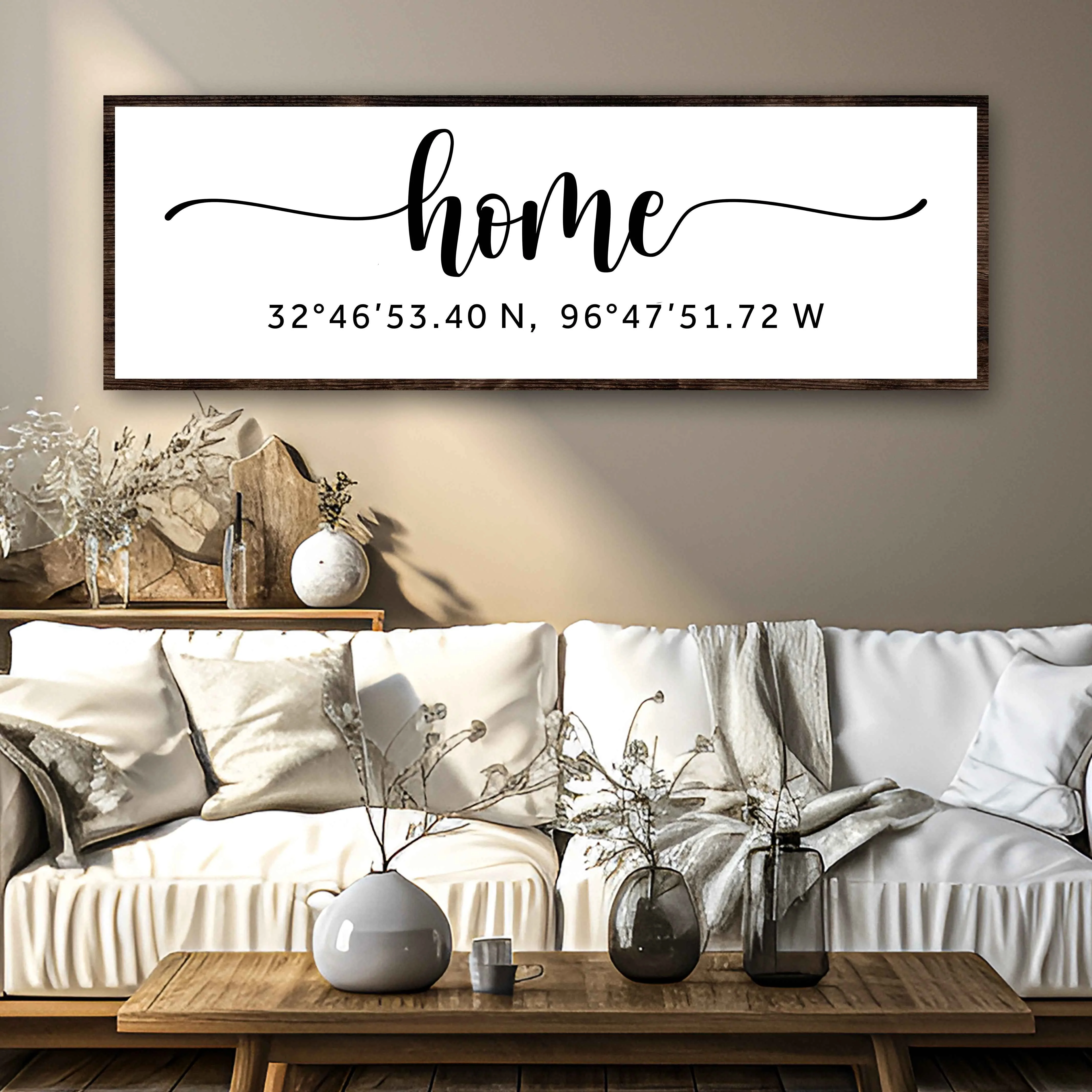 Flexible Family Home Coordinates Sign Effective