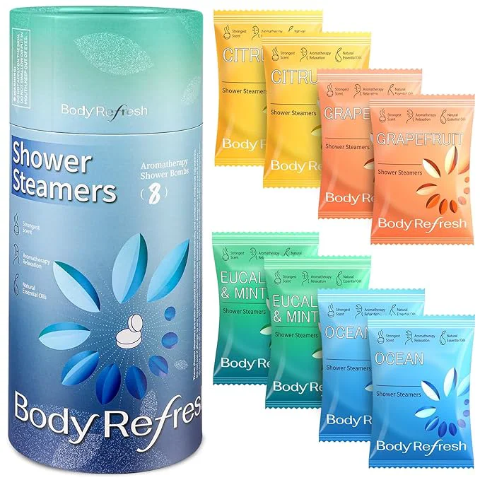 Comfortable BodyRefresh Shower Steamers Aromatherapy 8 Pack Birthday Gifts Carefully Designed
