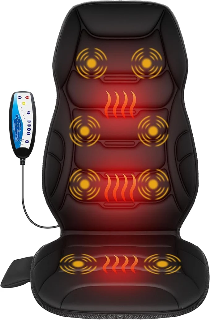 Smart COMFIER Back Massager with Heat Vibration Massage Seat Cushion with 8 Massage Trusted