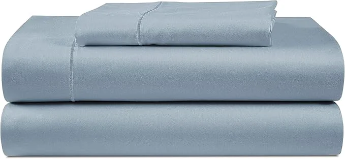 High-End LANE LINEN Egyptian Twin XL Sheets Set Soft amp Comfy Thick Fully Elasticized Mercerized Cotton Twin Extra Long Sheet Set No Pill Fade Resistant Elegant Twin XL Bed Sheets - French Blue Natural