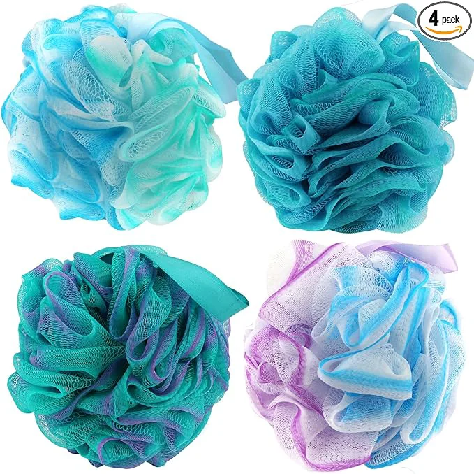 Enhanced Chuya Bath Loofahs Sponges 80g XL Size 4 Pack Shower Sponge Exfoliating Certified