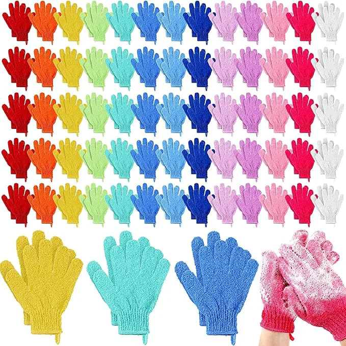 Optimized Didaey 104 Pcs Exfoliating Glove Bulk Shower Gloves Powerful