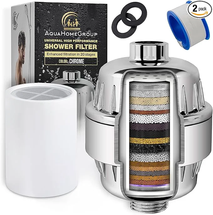 Clean AquaHomeGroup 20 Stage Shower Head Filter Safe