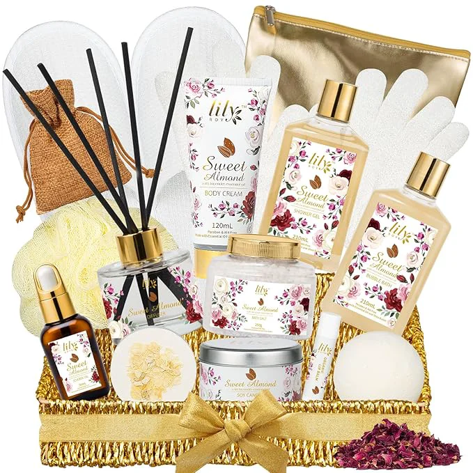 Expertly Made Mother's Day Gift Basket 17Piece Honey Almond Spa Gift Basket Artisan