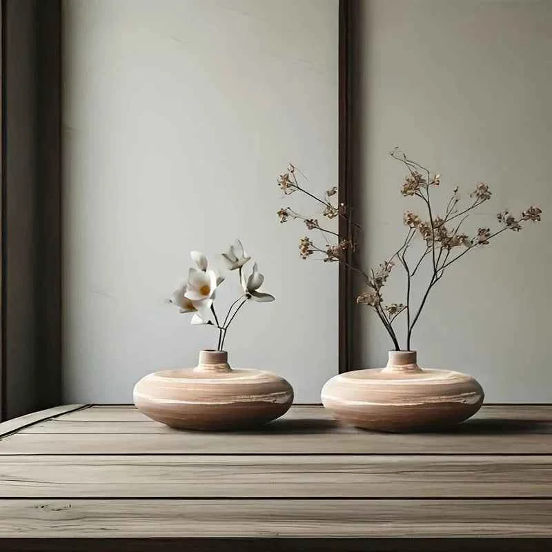 Luxury Vase - Minimalist Ceramic Beige Unique