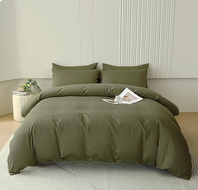 Sophisticated Houseri Army Green Twin Boys Bedding Set - Olive Green Solid Comforters amp Quilt with Dark Green Sheets Size Twin Sustainable