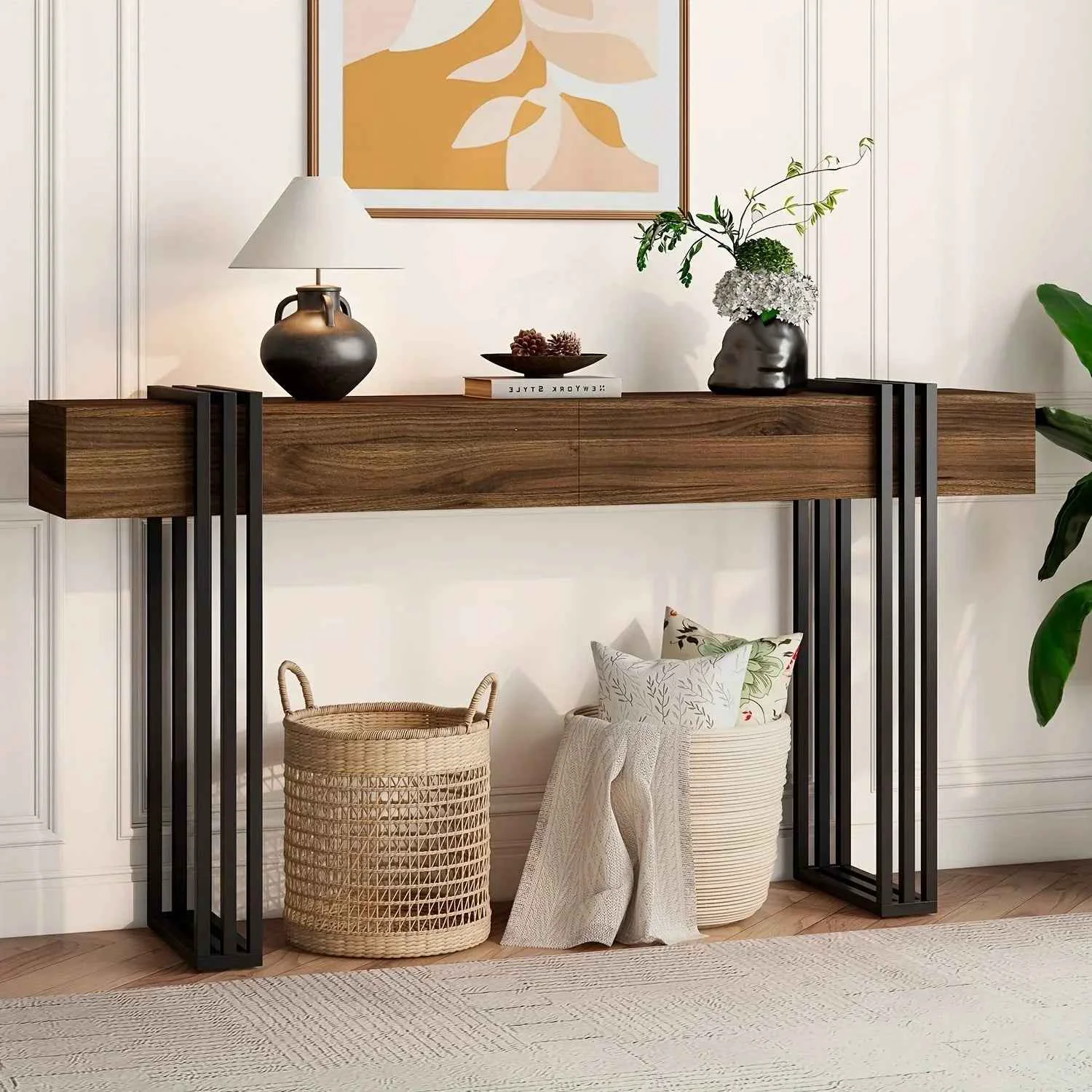 Luxury Console Table - Industrial Metal Narrow Professional