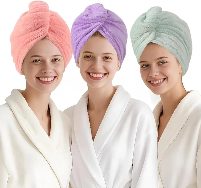 Next-Generation Microfiber Hair Drying Towel Wrap Safe