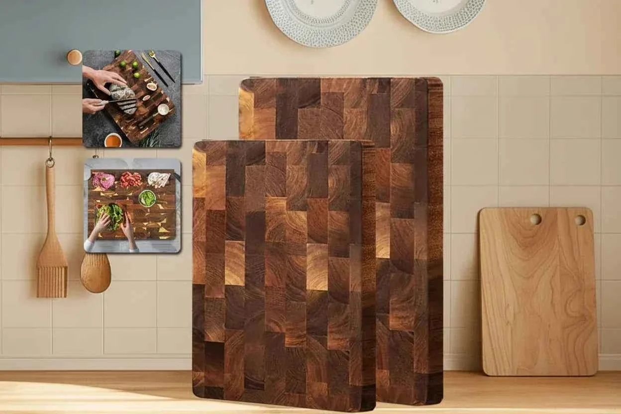 World-Class Cutting Board - Double-sided Wooden Acacia Large Comfortable