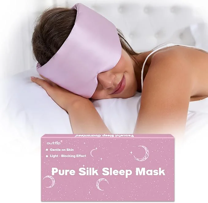 Superior Mulberry Silk Sleep Mask for Women Men Beauty Sleep Adjustable Minimalist