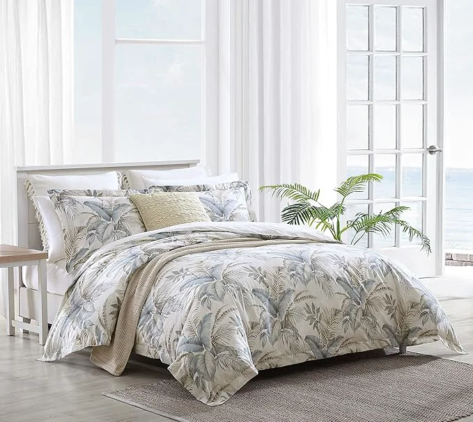 Convenient Tommy Bahama - Queen Comforter Set Reversible Cotton Bedding with Matching Shams Super Soft Bedding Set Bakers Bluff Blue Queen Superior