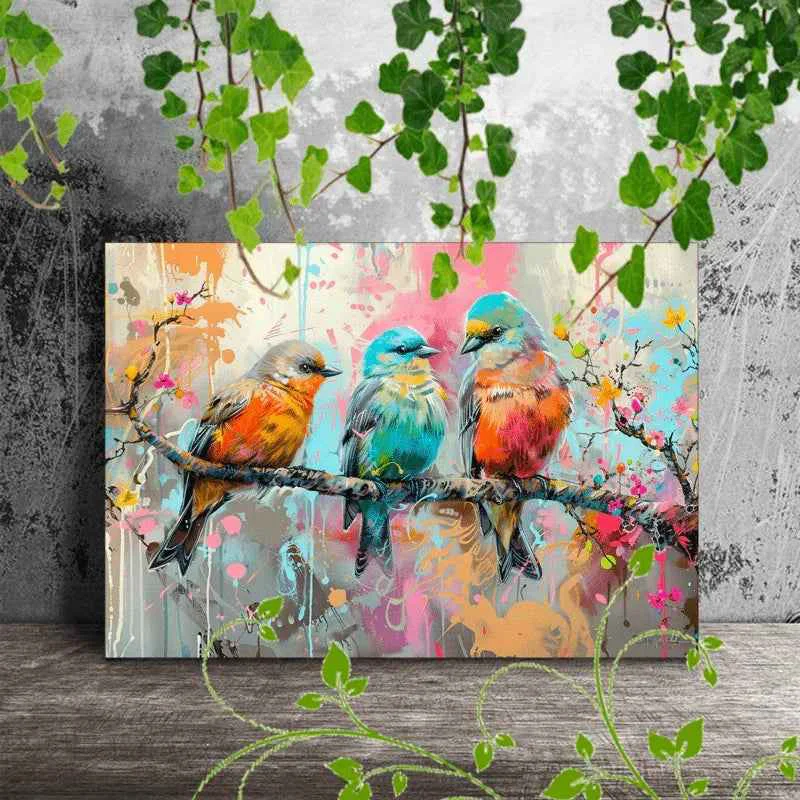 Advanced Canvas Painting - Artistic Wooden Colorful Sustainable