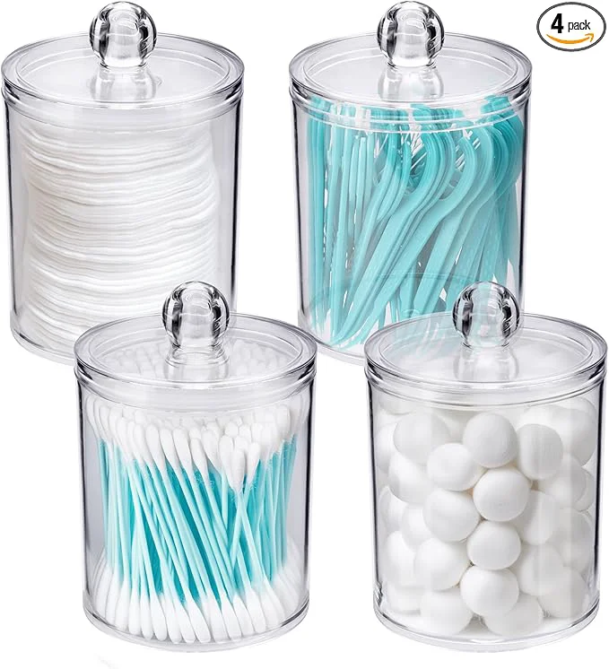 Enhanced WEISHI 4 Pack Qtip Holder Dispenser Superior