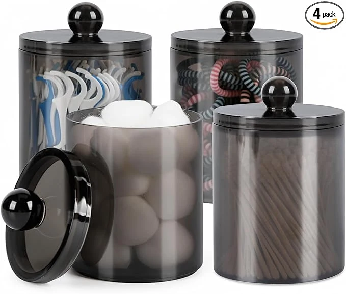 Lightweight WEISHI 4 Pack Qtip Holder Dispenser Consistent