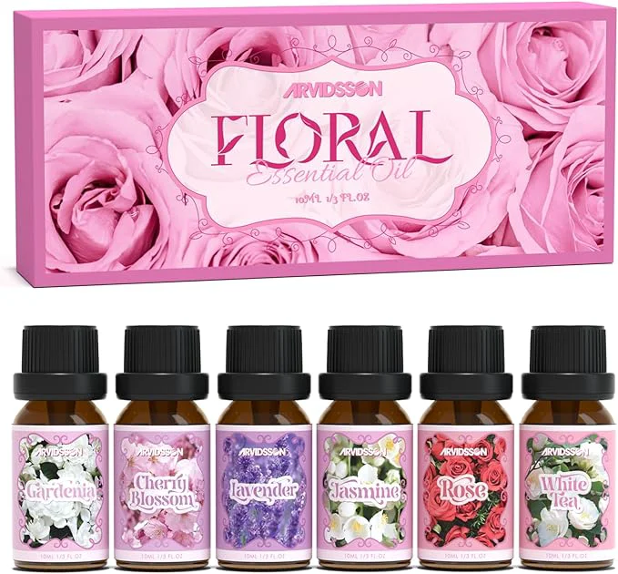 Minimalist ARVIDSSON Floral Essential Oils Set Natural Flower Essential Oil Gift Durable