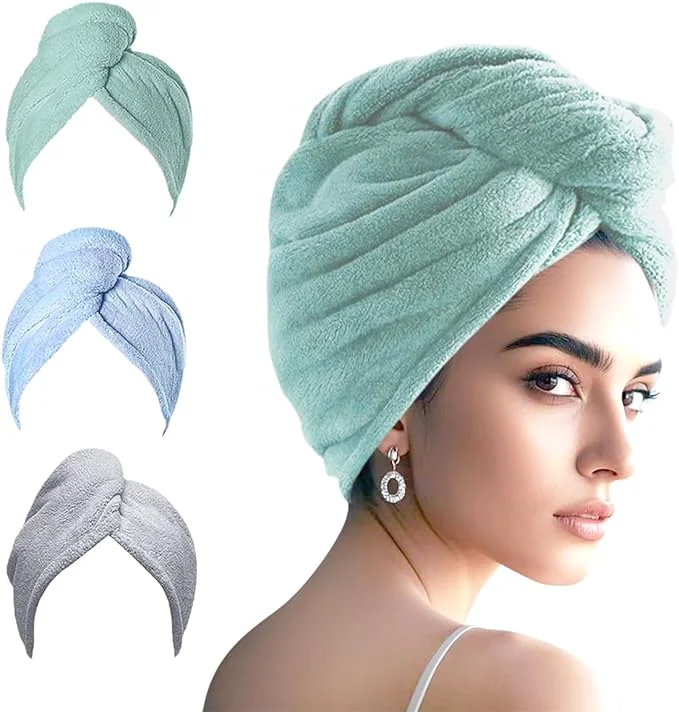 Certified Microfiber Hair Drying Towel Wrap Fine