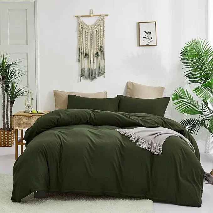 Versatile Houseri Olive Green Comforter Set Twin Boys Kids Girls Army Green Bedding Twin Size Dark Green Comforters Sets Comfy Soft Blackish Green Bed Quilt Blanket Twin 3 Pieces Solid Color Dorm Bedding Sets Breathable