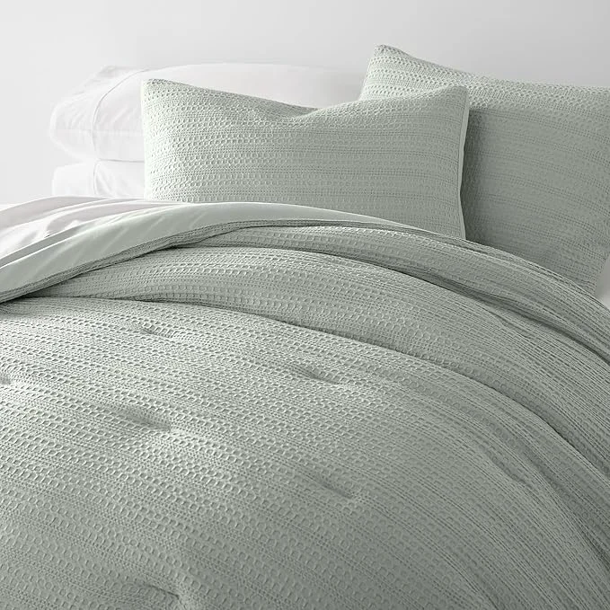 Genuine Linen Market Twin Comforter Set 2 Piece - Soft amp Lightweight Down Comforter amp Pillow Sham for Twin Bed Modern