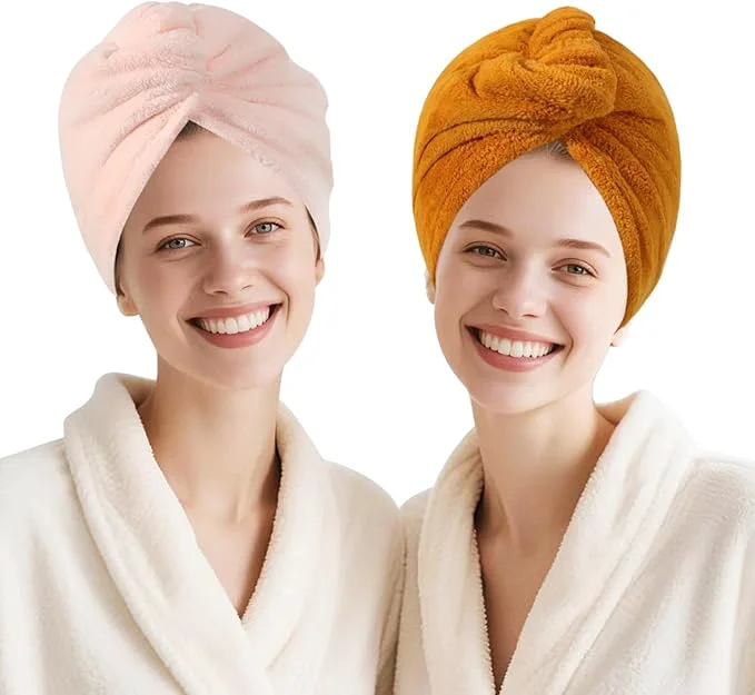 Luxury Microfiber Hair Drying Towel Wrap Fast