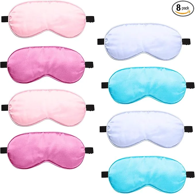 Minimalist BBTO 8 Pcs Sleep Mask Silk Eye Mask High-Performance