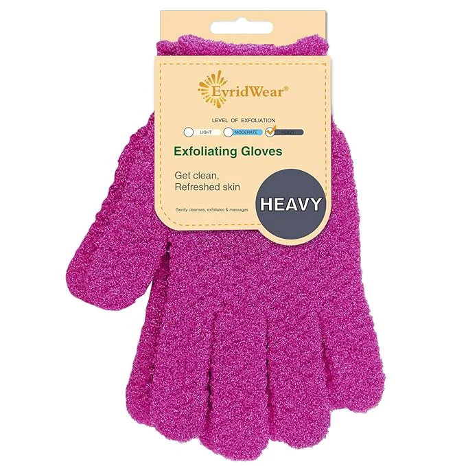 Lightweight Evridwear Exfoliating Dual Texture Bath Gloves Next-Generation