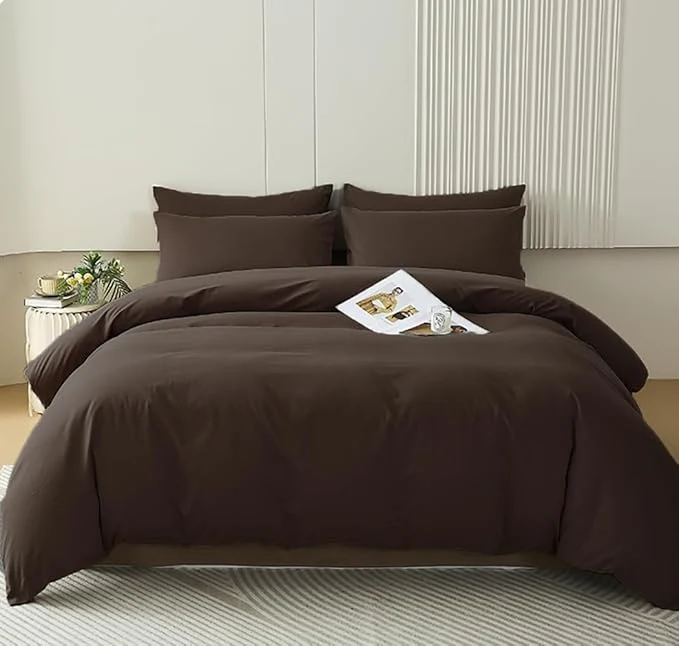 Official Houseri Brown Queen Comforter Set 3 Pieces Mocha Bedding Chocolate Comforters Queen Size Teen Boys Men Coffee Color Chestnut Comfy Soft Vintage Deep Brown Fluffy Warm Farmhouse Bed Quilts Sets Queen Prestigious