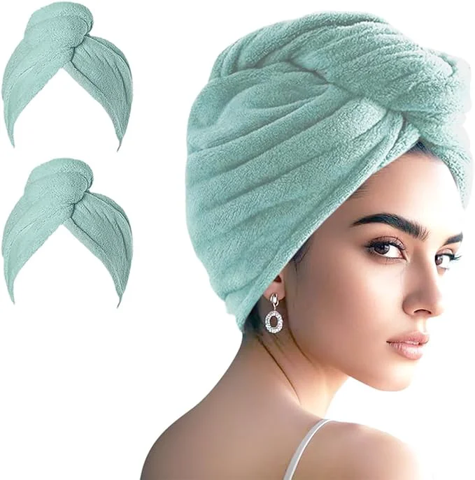 Authentic Microfiber Hair Drying Towel Wrap Easy-to-Use