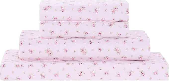 Consistent Modern Threads Silky Soft Microfiber and Wrinkle Sheets - Luxurious Microfiber Bed Sheets Includes Flat Sheet Fitted Sheet with Deep Pockets amp Pillowcases Blush Full Smooth