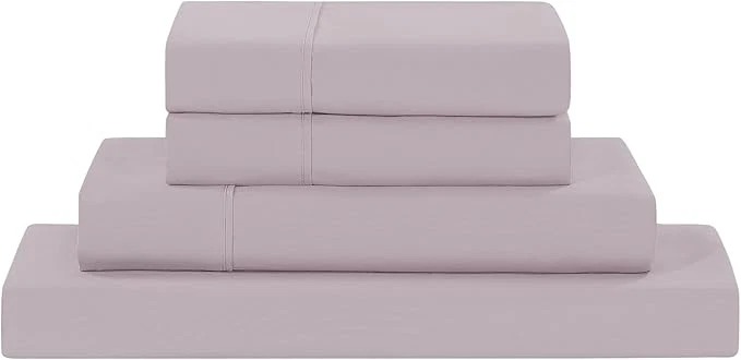 Dependable Modern Threads Soft Microfiber Solid Sheets - Luxurious Microfiber Bed Sheets - Includes Flat Sheet Fitted Sheet with Deep Pockets amp Pillowcases Dusty Mauve Queen Enhanced