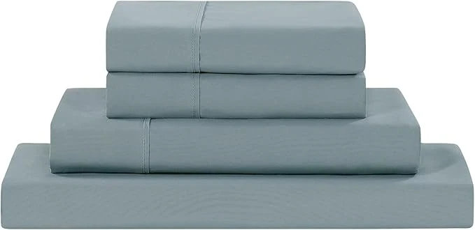 Fashionable Modern Threads Soft Microfiber Solid Sheets - Luxurious Microfiber Bed Sheets - Includes Flat Sheet Fitted Sheet with Deep Pockets amp Pillowcases Ocean California King Proven