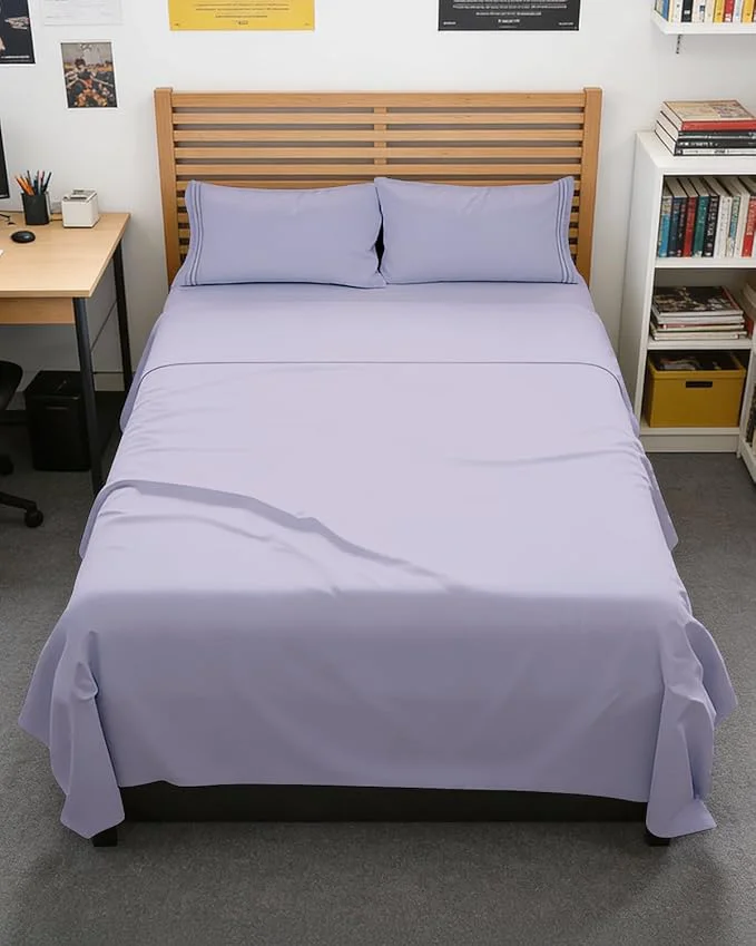 Verified Full XL Bed Sheet - 4 Piece Full XL Bed Sheets Set - Soft Breathable amp Cooling - Hotel Luxury Bedding for Women Men Kids Teens Boys amp Girls - Deep Pockets Fade amp Wrinkle - Light Lavender Environmentally Friendly
