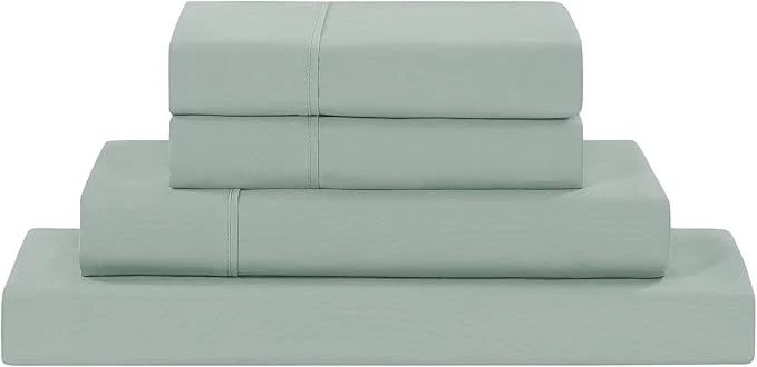 Pure Modern Threads Soft Microfiber Solid Sheets - Luxurious Microfiber Bed Sheets - Includes Flat Sheet Fitted Sheet with Deep Pockets amp Pillowcases Smoke Full Enhanced