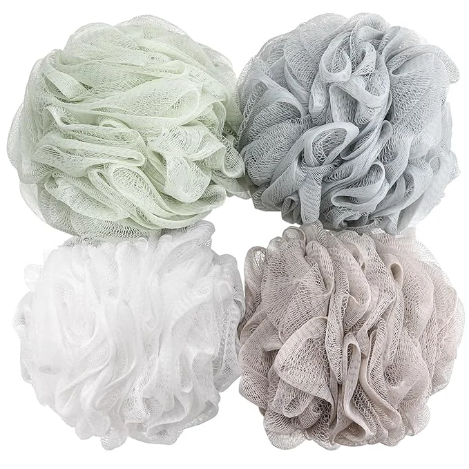 Pure BTYMS Bath Sponge Shower Loofahs 60g Mesh Pouf Bath Scrunchies Body Wash Puff User-Friendly