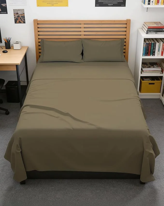 Elite Full XL Bed Sheet - 4 Piece Full XL Bed Sheets Set - Soft Breathable amp Cooling - Hotel Luxury Bedding for Women Men Kids Teens Boys amp Girls - Deep Pockets Comfy Fade and Wrinkle - Khaki Verified